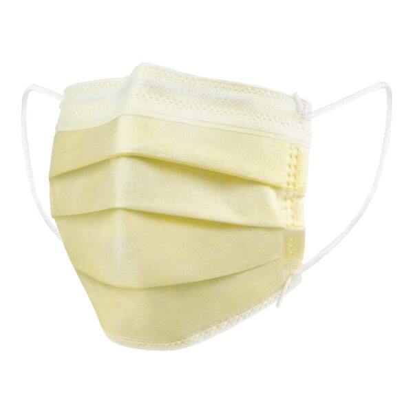 McKesson ASTM Level 1 Procedure Mask with Earloops - Yellow, Pack of 500 - Image 2