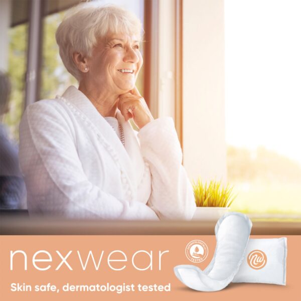 Nexwear Moderate Bladder Control Pads – 10 Inch Absorbent Incontinence Liners (30 Pack) - Image 7