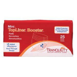 Tranquility TopLiner Mini Incontinence Booster Pad - 2.75 x 10.5 inches, Heavy Absorbency, Cloth-like Backsheet