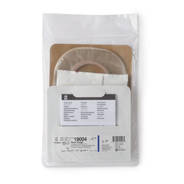 New Image™ 19004 Two-Piece Ileostomy/Colostomy Pouch with 70mm Flange, Blue Match, 12 Inch Length, Drainable, NonSterile - Image 2
