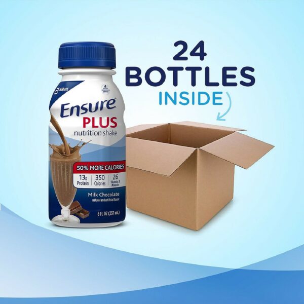 Ensure Plus Therapeutic Nutrition, Creamy Milk Chocolate - 8 oz Bottle (24/Case) by Ensure - Image 8