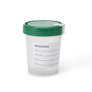 McKesson 870203 CS Translucent 4 oz Sterile Polypropylene Specimen Container with Screw Cap