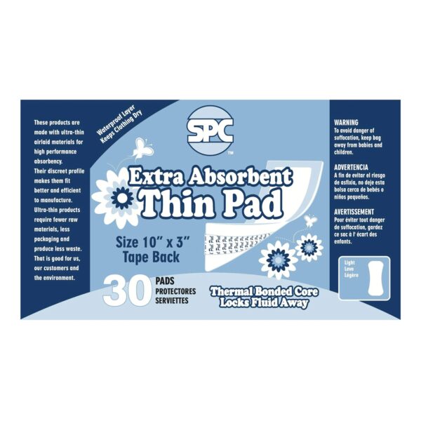 SPC 12-Inch Incontinence Liner for Adults – Moderate Absorbency, Unisex, Disposable - Image 2