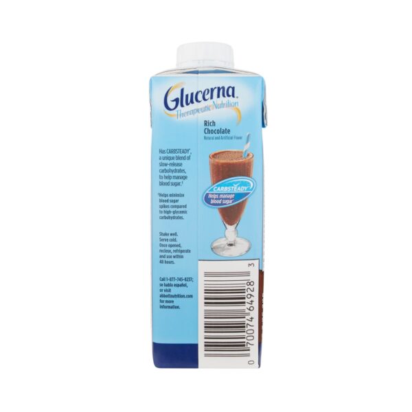 Glucerna Therapeutic Nutrition Shake Chocolate Flavor, 8 oz - Supports Blood Sugar Management and Bone Health - Image 2