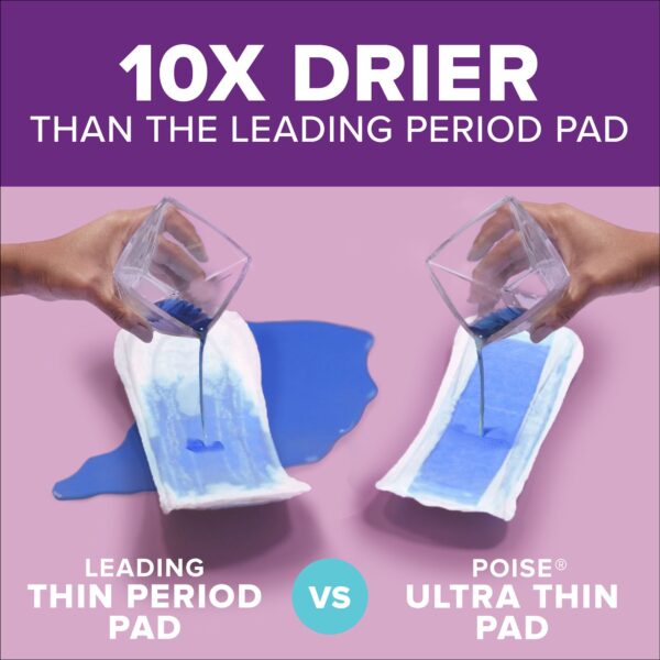 Poise® Fresh Protection Ultra Thin Moderate Bladder Control Pad - Regular Length, 60 Pack - Image 6