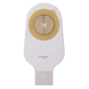 Assura® Flat 1-Piece Transparent Ileostomy Pouch with Trim-to-Fit Stoma Opening, 9.75 Inch Length, 230 mL Capacity