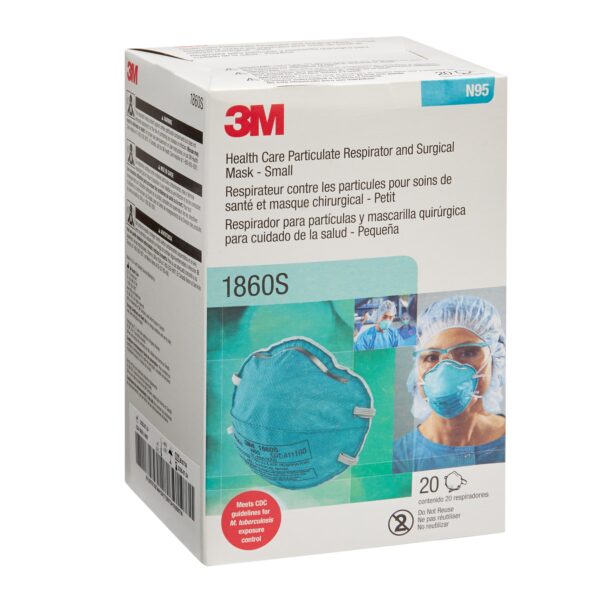 3M™ Particulate Respirator and Surgical Mask, Small, Model 1860S - Image 3