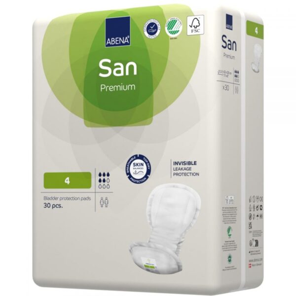 Abena® San Premium Size 4 Bladder Control Pads - Moderate Absorbency, 30-Pack - Image 4