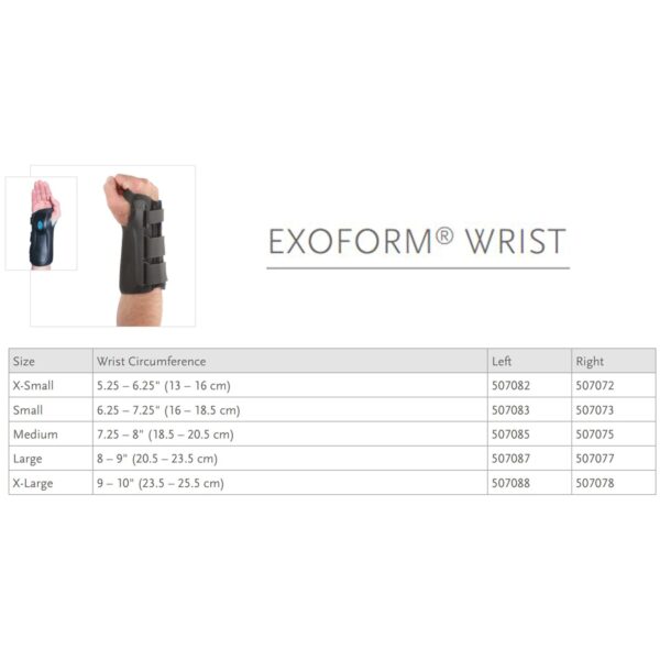 Ossur Exoform Left Wrist Brace Large for Adult Left Hand - Support and Immobilization - Image 4