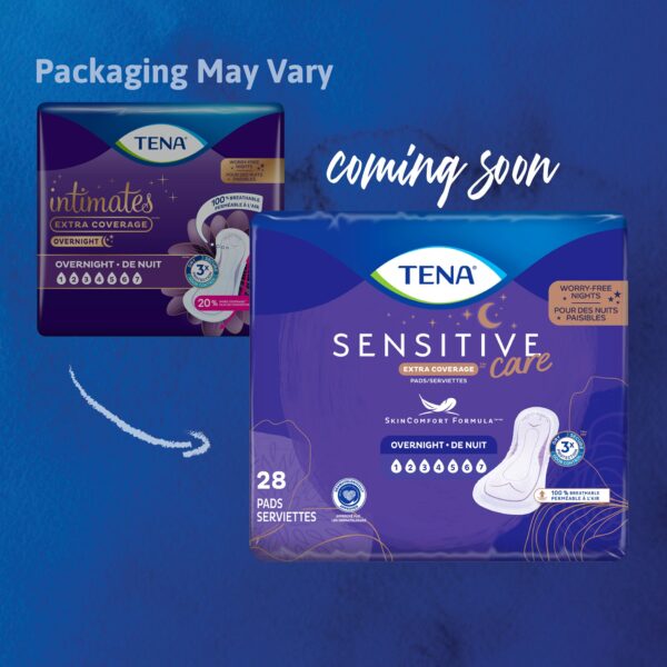TENA Sensitive Care Extra Coverage Overnight Bladder Control Pad - Heavy Absorbency, 16 Inch Length - Image 3