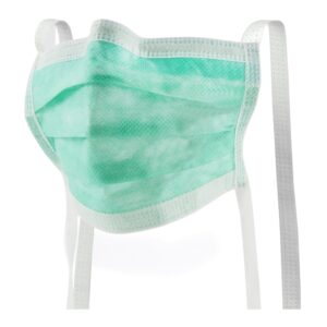 McKesson Part 91-1400 Anti-Fog Surgical Masks with Ties, Green, 300 Pack