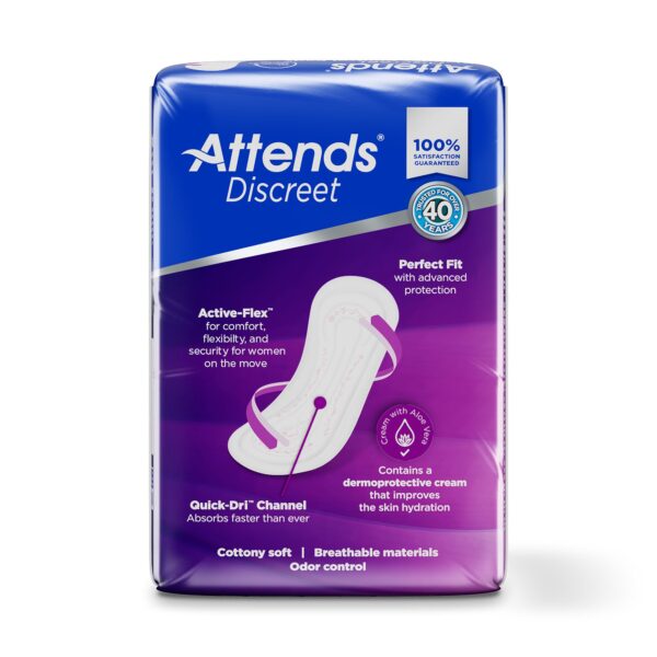 Attends Discreet Maximum Bladder Control Pad for Women - 13 Inch Heavy Absorbency, Cloth-like Breathable Design - Image 10