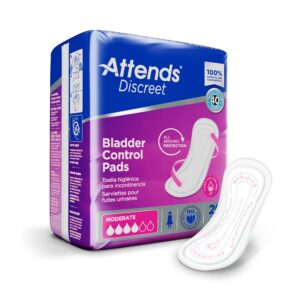 Attends® Discreet Women's Moderate Bladder Control Pad - 10.5 Inch Length, 20 Count