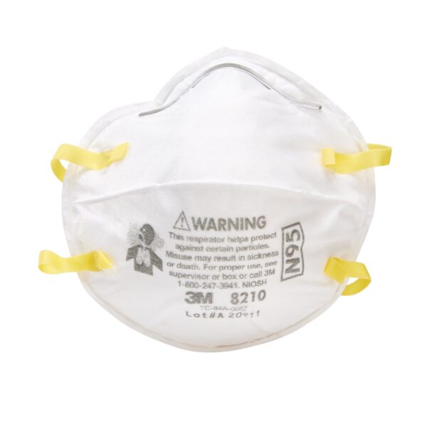 3M™ 8210 N95 Particulate Respirator Mask – Industrial Grade, White, One Size Fits Most - Image 2