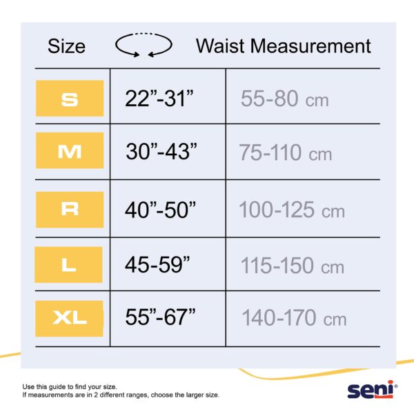 Seni Classic Medium Adult Incontinence Briefs – Moderate Absorbency, Breathable, Unisex - Image 3