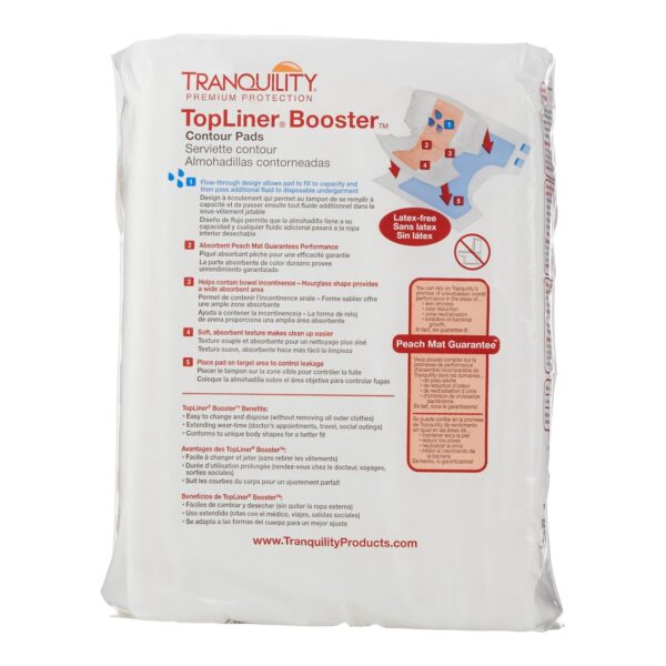 Tranquility® Top Liner® Contour Heavy Absorbency Booster Pad – 13.5 x 21.5 inches, Unisex Adult Incontinence Pad - Image 5