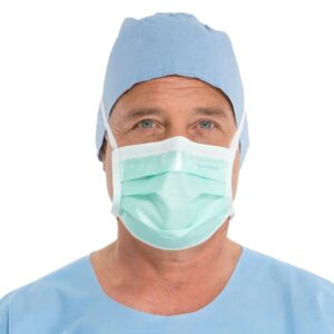 Halyard Surgical Mask with Anti-Fog Adhesive Film, Tie Closure, One Size Fits Most