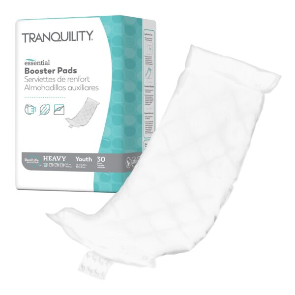 Tranquility Essential Diaper Booster Pad - Heavy Absorbency, 3.5 x 12 inches, 180 Count - Image 3