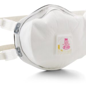 3M™ Particulate Respirator Mask with Valve, P100, White, Adjustable Fit