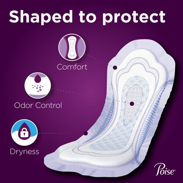 Poise® Moderate Absorbency Bladder Control Pads, 12.4 Inches Long, 16 Per Pack - Image 6