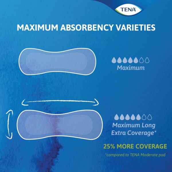 TENA® Sensitive Care Maximum Bladder Control Pad - 13 Inch Heavy Absorbency Adult Incontinence Pad - Image 7