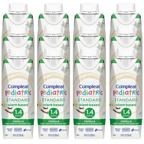 Compleat® Pediatric Standard 1.0 Calorie Vanilla Liquid Tube Feed Formula - Plant-Based Nutritional Support for Children 1-13 Years - Image 6