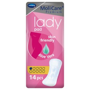 MoliCare® Premium Lady 1 Drop Bladder Control Pads - Light Absorbency, Discreet, Breathable, 3 x 8-1/2 Inch, 168 Count