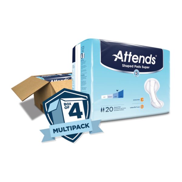 Attends Shaped Bladder Control Pads Super - Heavy Absorbency, 20 Pack - Image 5