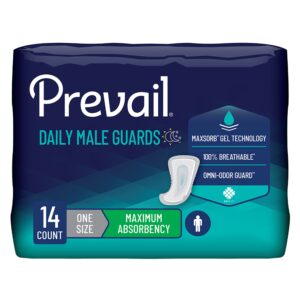 Prevail Daily Male Guards Maximum Bladder Control Pads (14 Pack) by Prevail® Part No. PV-811