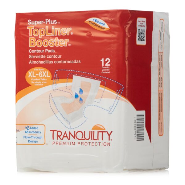 Tranquility Top Liner Contour Super Plus Incontinence Booster Pad, 14 x 32 Inches, Heavy Absorbency - Image 4