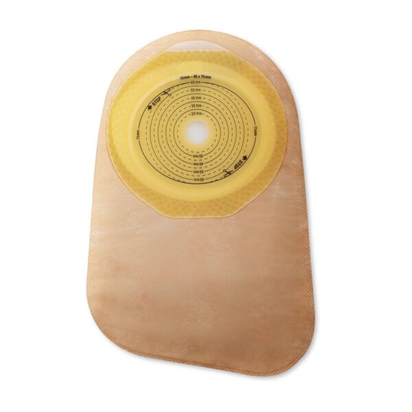Premier™ One-Piece Closed-End Beige Colostomy Pouch with Filter and SoftFlex Barrier, 9 Inch Length - Image 2