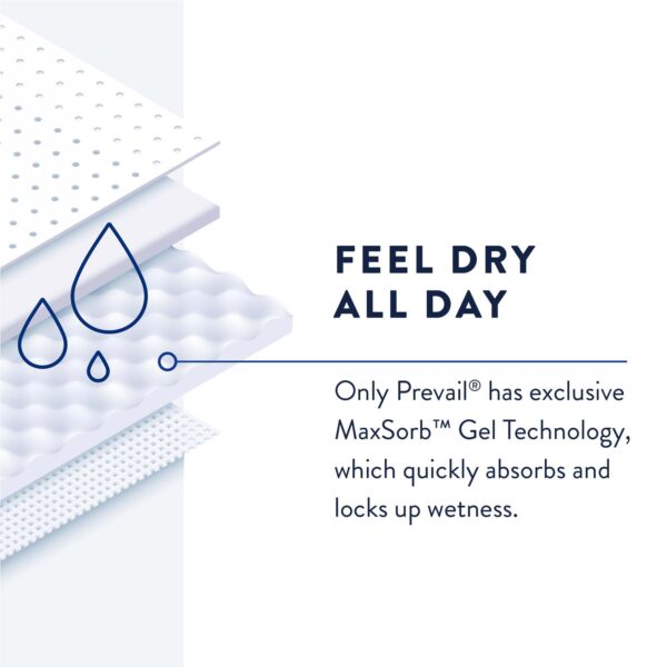 Prevail Daily Pant Liners Large Plus - Moderate Absorbency Incontinence Liner with MaxSorb Gel Technology - Image 6
