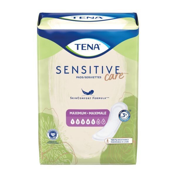 TENA® Sensitive Care Maximum Bladder Control Pad - 13 Inch Heavy Absorbency Discreet Adult Incontinence Pad - Image 2