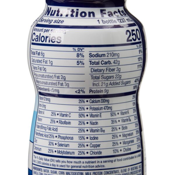 Ensure® Original Therapeutic Nutrition Shake, Chocolate Flavor, 8 oz Bottle (24/Case) - Image 3