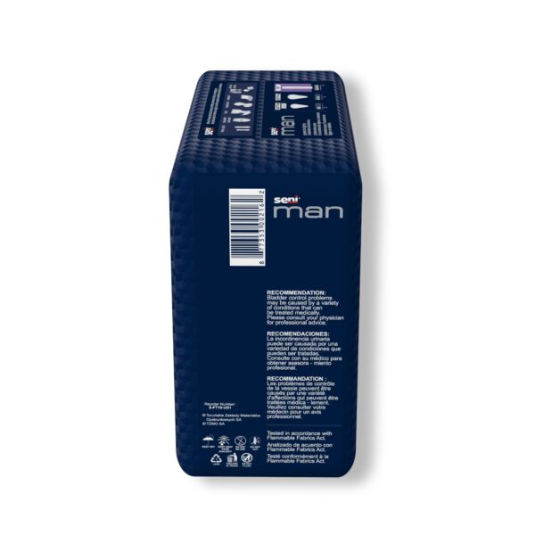 Seni® Man Fit Bladder Control Guards – Moderate Absorbency, Male Fit, 3.5 x 15.7 Inches, Pack of 10 - Image 6