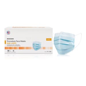 McKesson ASTM Level 3 Procedure Mask with Pleated Design and Bacterial Filtration Efficiency