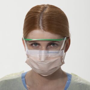 FluidShield Level 3 Procedure Mask with Pleated Design and Anti-Fog Foam - McKesson Part 47107