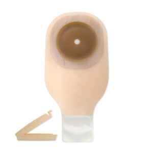Premier Flextend 8642 Beige Colostomy Pouch for 1-Inch Stoma - 10 Pack