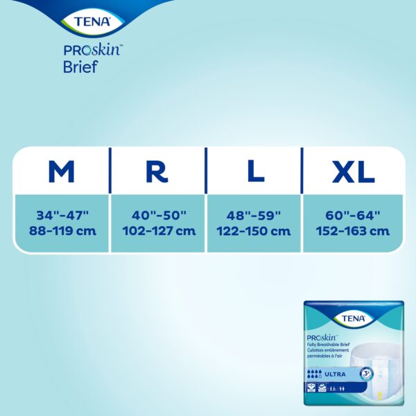 TENA ProSkin Ultra Large Incontinence Briefs - Heavy Absorbency, Refastenable Tabs, Cloth-Like Topsheet, Gray, 20 Pack - Image 5