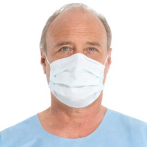 FluidShield Anti-Fog Surgical Procedure Mask with Bacterial & Particle Filtration - White