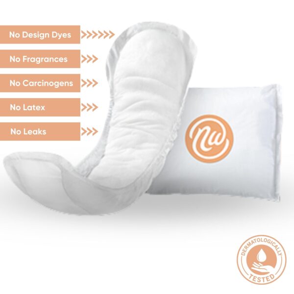 Nexwear Moderate Bladder Control Pads – 10 Inch Absorbent Incontinence Liners (30 Pack) - Image 2