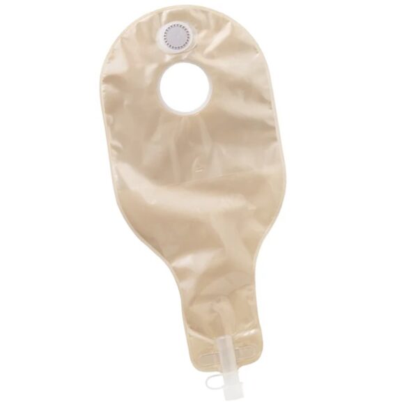 Sur-Fit Natura® Opaque High Output Colostomy Pouch with Anti-Reflux Valve and Replaceable Filter - 11.5 Inch Length, 2.25 Inch Flange, Red - Image 2