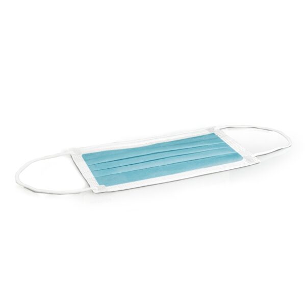 McKesson ASTM Level 1 Procedure Face Masks with Earloops, Blue, 50 Masks per Box - Image 3