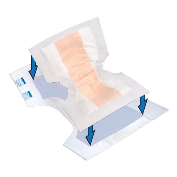 Tranquility® Top Liner® Contour Heavy Absorbency Incontinence Booster Pad – 13.5 x 21.5 Inches, One Size Fits Most, White Cloth-Like Backsheet, Pack of 10 - Image 3