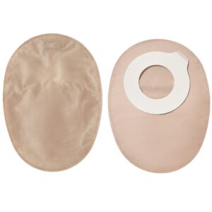 Esteem Synergy®+ 8-Inch Opaque Colostomy Pouch with Closed End Drain - 2-Piece System (30 Pack)