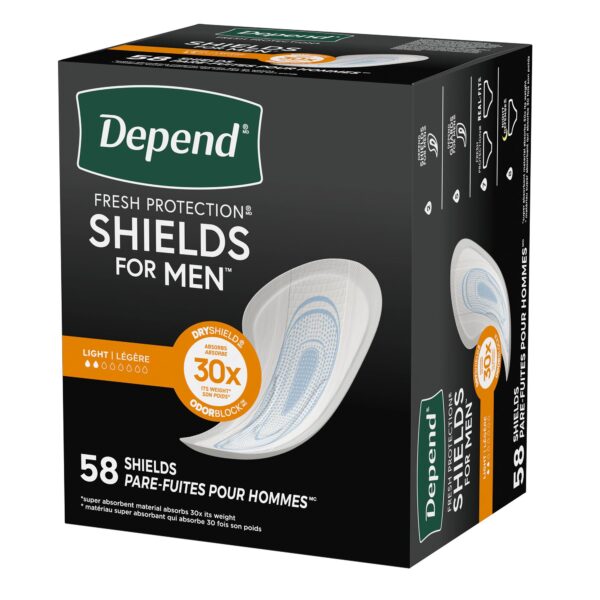 Depend® Shields for Men Light Bladder Control Pads – Discreet, Comfortable, and Reliable Protection - Image 2