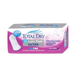 TotalDry™ Light Absorbency Bladder Control Pad with Contoured 11-inch Length for Women