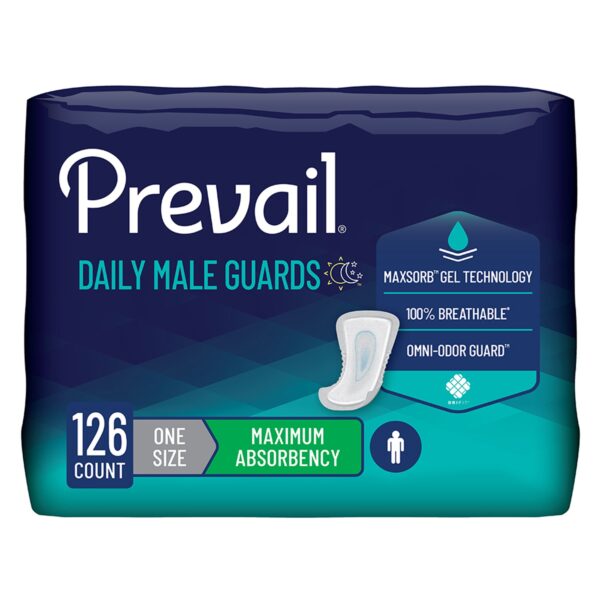 Prevail Daily Male Guards Maximum Bladder Control Pads (14 Pack) by Prevail® Part No. PV-811 - Image 2