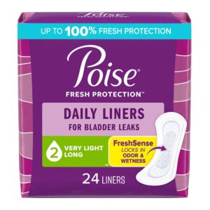 Poise Fresh Protection Light Absorbency Bladder Control Pads for Women - 8.5 Inch, 24 Pack