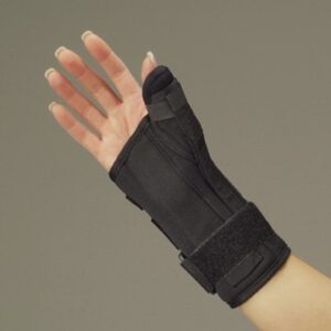 DeRoyal® A125107 Foam Wrist and Thumb Splint for Left Hand, Large, 8 Inch, Black